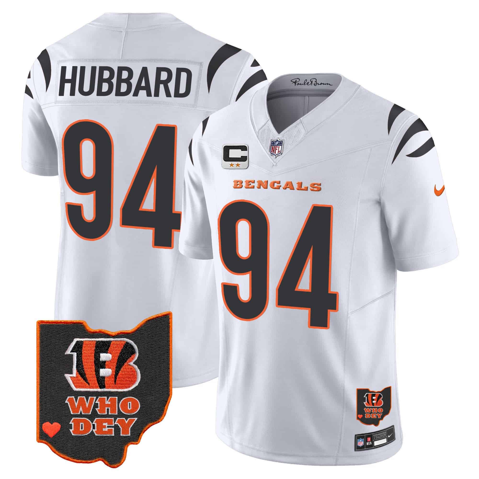 Men Cincinnati Bengals #94 Hubbard White 2024 Nike Patch Vapor Limited NFL Jersey->indianapolis colts->NFL Jersey